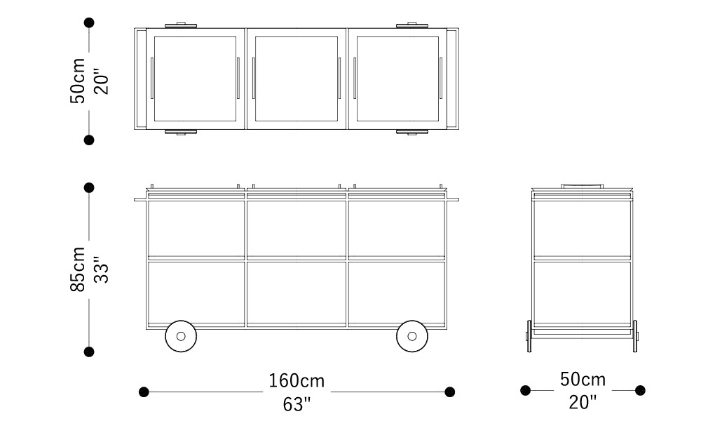 Image of the complete dimensions of the product